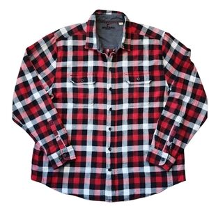 Woolrich XXL Red Black Buffalo Plaid Flannel Button Down Shirt